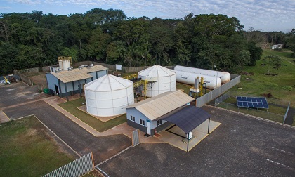 Panta de produção de biogás e biometano na usina de Itaipu. 